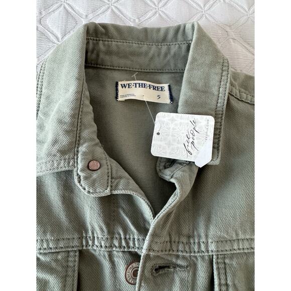 NWT We The Free Marci Jumpsuit in Washed Army Free People SIZE S. Denim Utility - Picture 8 of 11